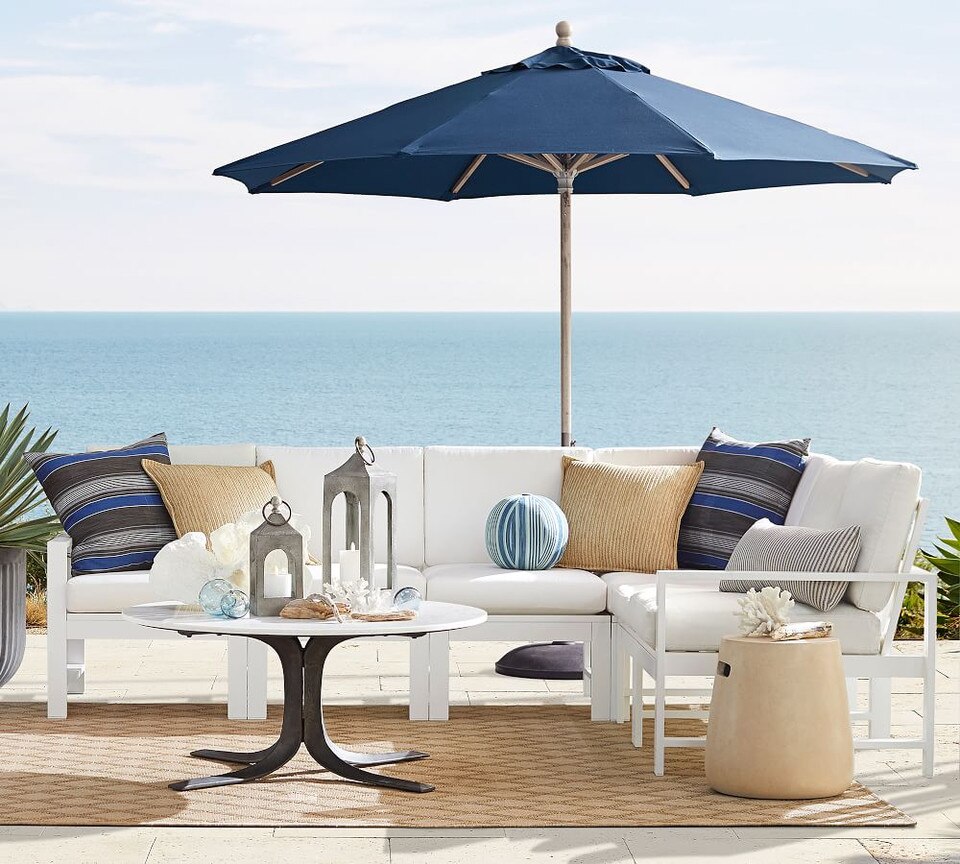 Indio Metal Sectional, White Pottery Barn Australia